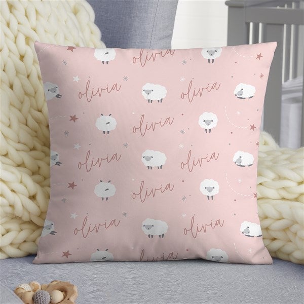 Baby Sheep Personalized Throw Pillow  - 39330