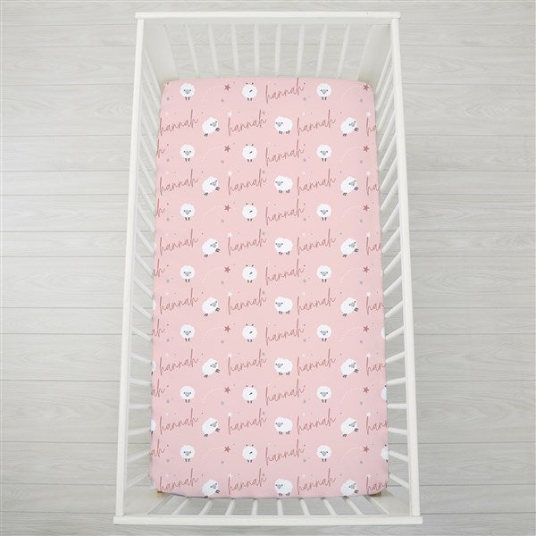 Baby Sheep Personalized Crib Sheet  - 39331