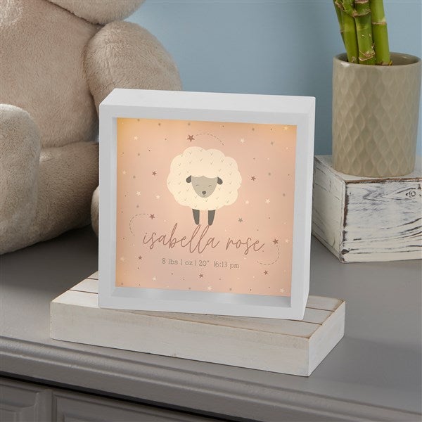 Baby Sheep Personalized LED Light Shadow Box  - 39339