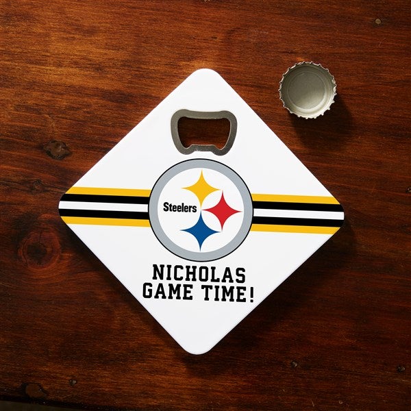 NFL Pittsburgh Steelers Personalized Bottle Opener Coaster  - 39347