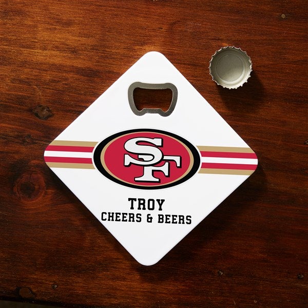 NFL San Francisco 49ers Personalized Bottle Opener Coaster  - 39364