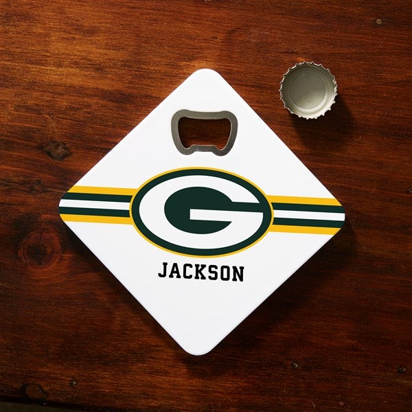 NFL Green Bay Packers Personalized Bottle Opener Coaster  - 39367