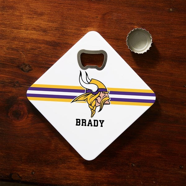 NFL Minnesota Vikings Personalized Bottle Opener Coaster  - 39375