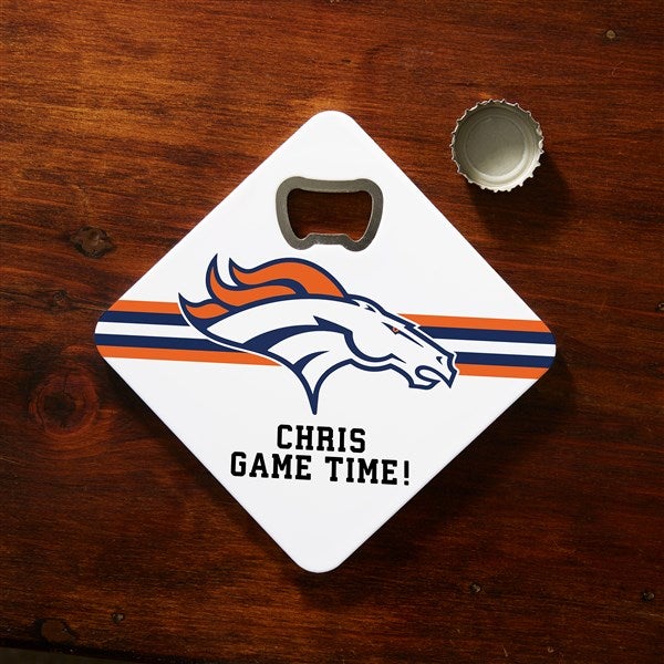 NFL Denver Broncos Personalized Bottle Opener Coaster  - 39376