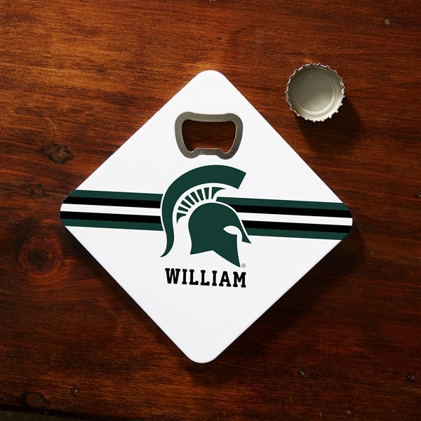 NCAA Michigan State Spartans Personalized Bottle Opener Coaster  - 39386