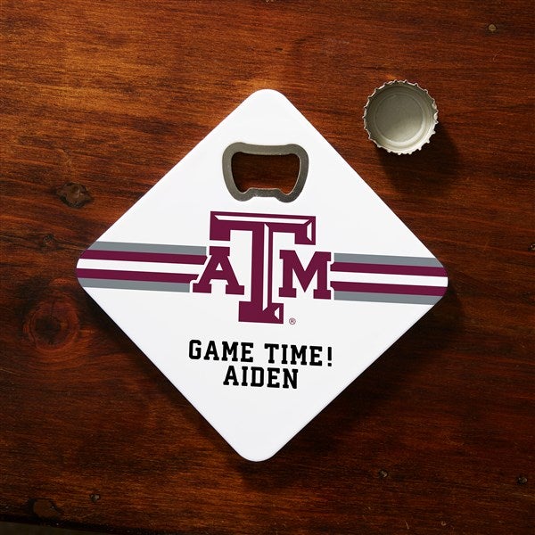 NCAA Texas A&M Aggies Personalized Bottle Opener Coaster  - 39387