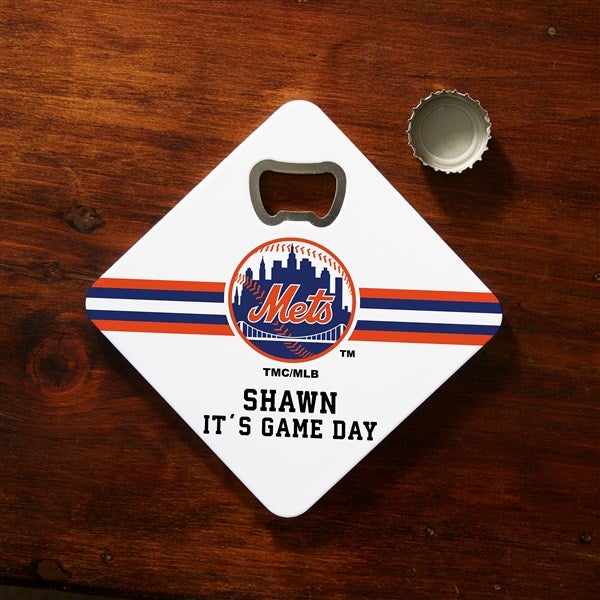 MLB New York Mets Personalized Bottle Opener Coaster  - 39404