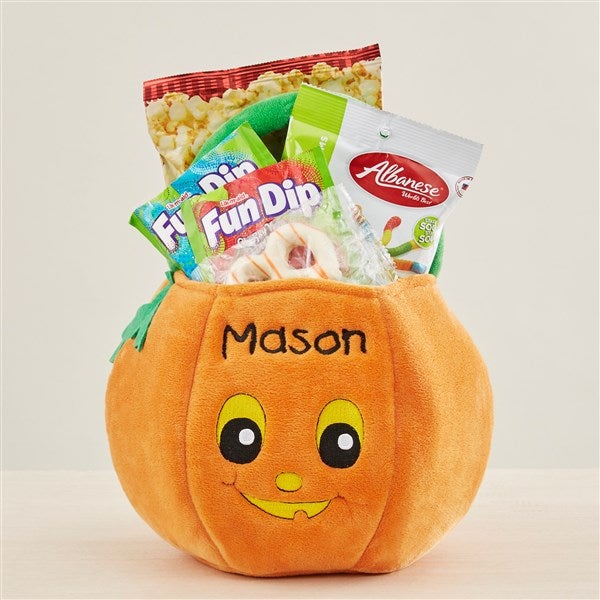 Pumpkin Pal Embroidered Plush Halloween & Treat Gift Set - 39506
