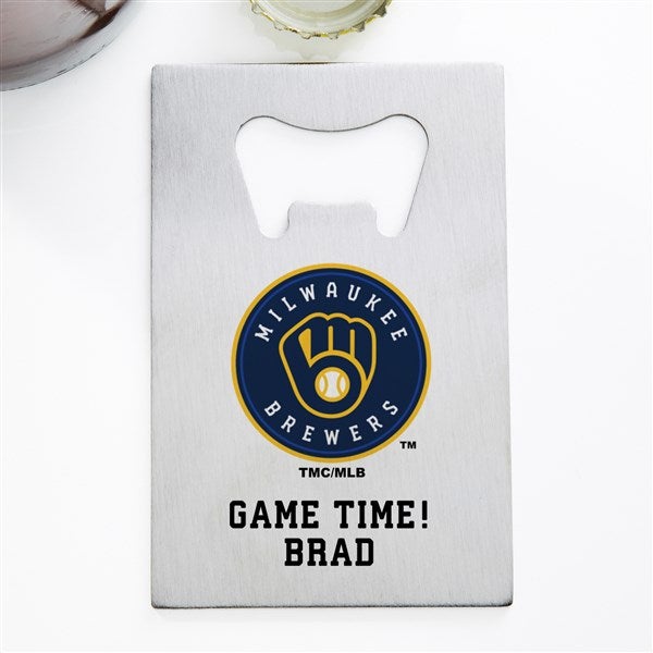 MLB Milwaukee Brewers Personalized Credit Card Size Bottle Opener - 39577