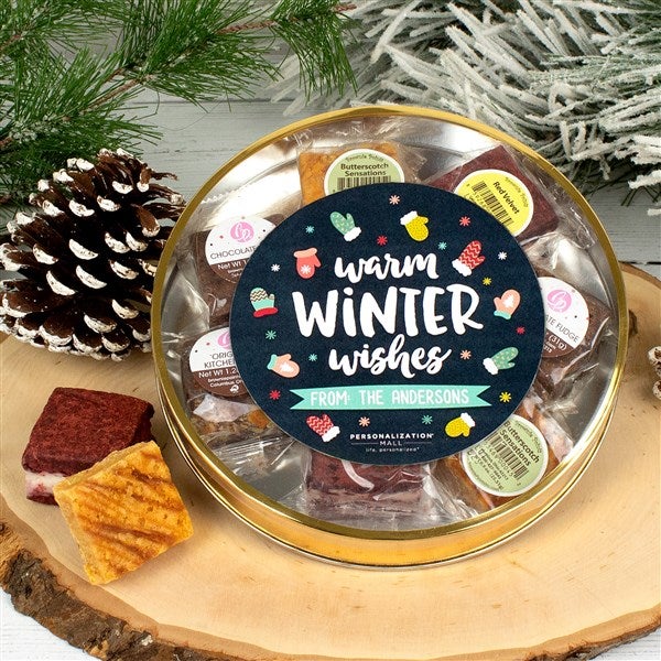 Warm Wishes Personalized 8 ct. Brownie Tin  - 39617D