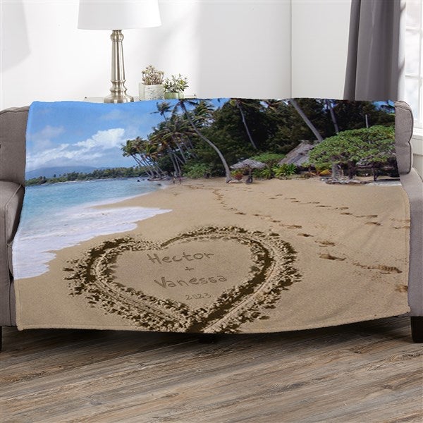 Personalized Our Paradise Island Lightweight Fleece Blanket 50x60