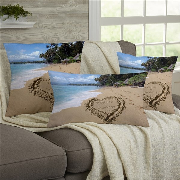 Personalized Throw Pillows Our Paradise Island