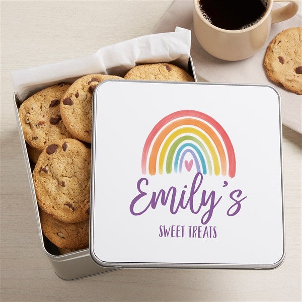 Watercolor Brights Personalized Metal Treat Tin  - 39703