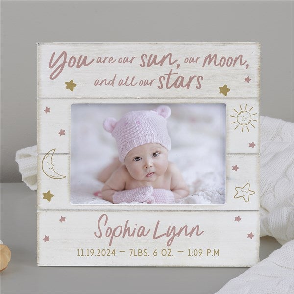 Baby Celestial Personalized Shiplap Frame  - 39714