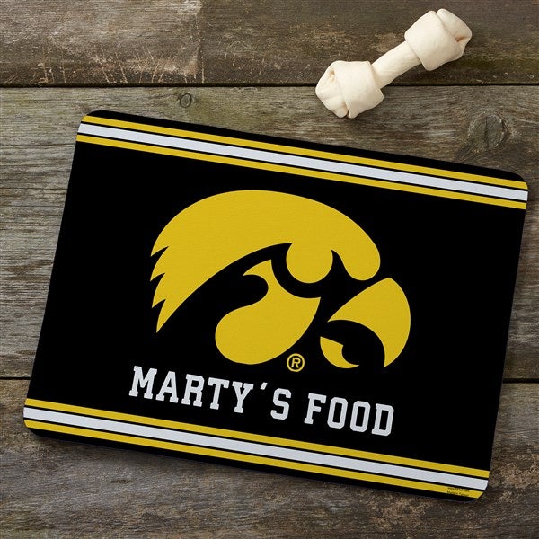 NCAA Iowa Hawkeyes Personalized Pet Food Mat - 39746