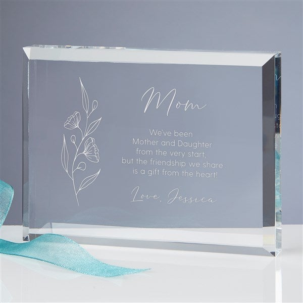Floral Message For Mom Personalized Rectangle Keepsake  - 39754