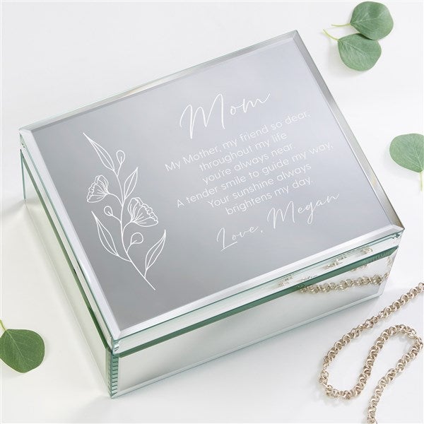 Engraved Mirrored Jewelry Box