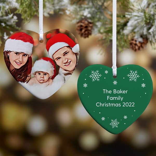 Cartoon Yourself Personalized Photo Heart Ornament  - 39872