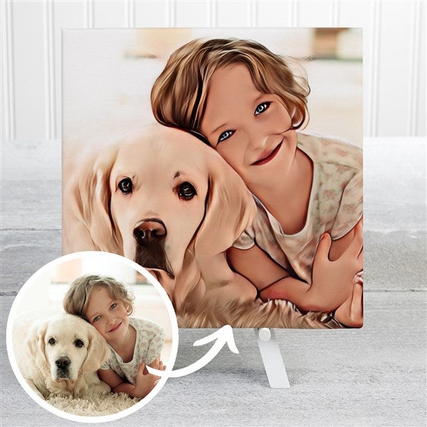 Cartoon Yourself Personalized Photo Canvas  - 39873