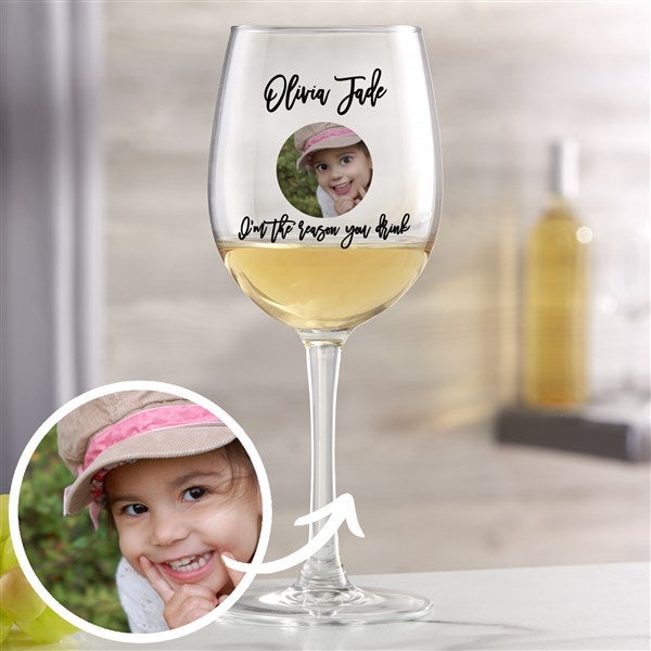 Cartoon Yourself Photo Message Wine Glass Collection  - 39885