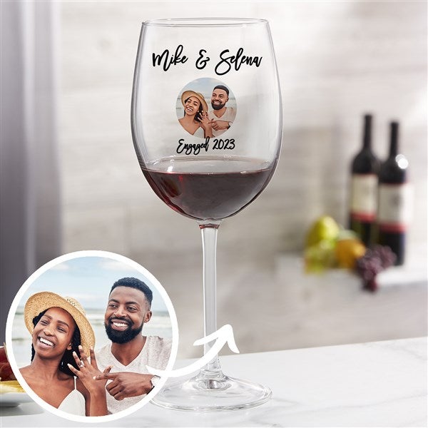 Cartoon Yourself Photo Message Wine Glass Collection  - 39885
