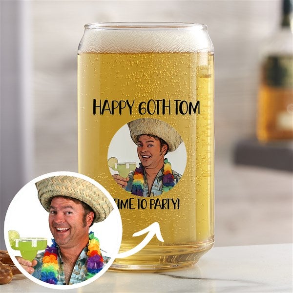 Cartoon Yourself Personalized Photo Beer Glass Collection  - 39886