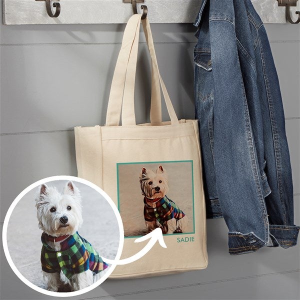 Cartoon Yourself Personalized Photo Canvas Tote Bags  - 39890
