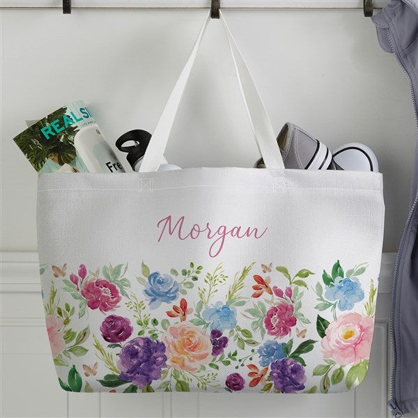 Forever Floral Personalized Tote Bag  - 39897