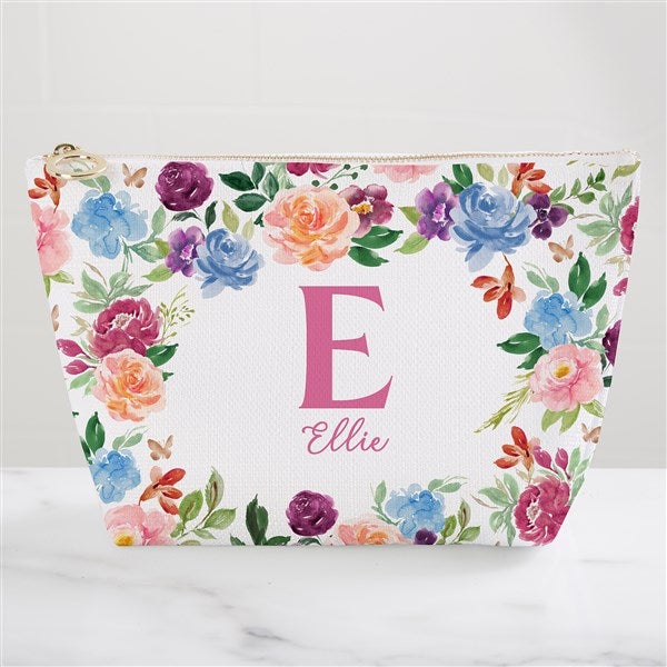 Forever Floral Personalized Makeup Bag  - 39898