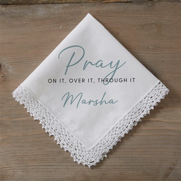 Pray On It Personalized Handkerchief  - 39912