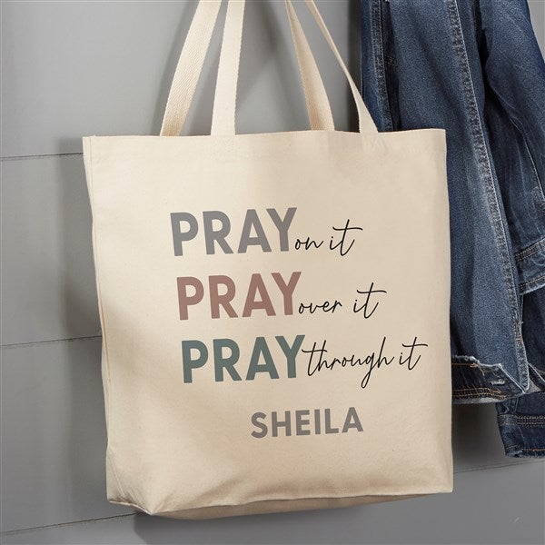 Personalized Canvas Tote Bags  - Pray On It - 39913