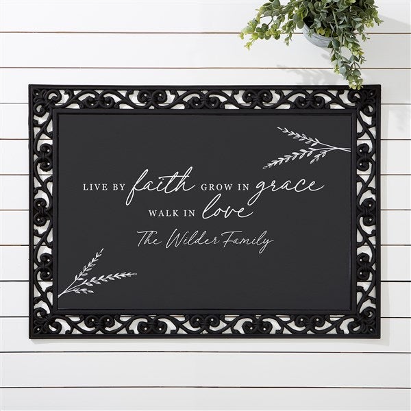 Live By Faith Personalized Doormats  - 39918