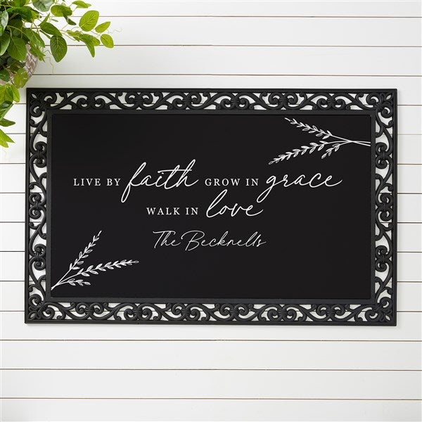 Live By Faith Personalized Doormats  - 39918