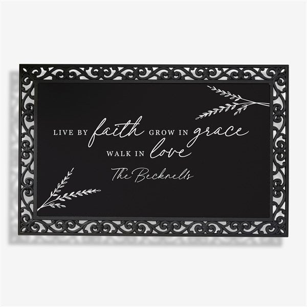 Live By Faith Personalized Doormats  - 39918