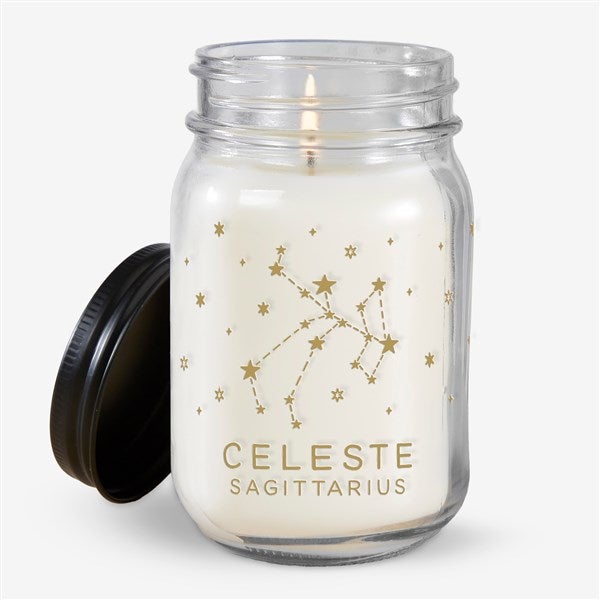 Zodiac Constellations Personalized Farmhouse Candle Jar  - 39952