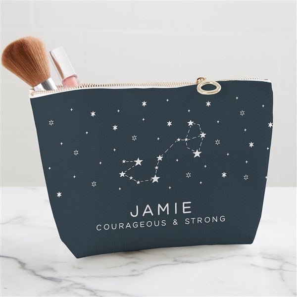 Zodiac Constellations Personalized Makeup Bag L - 39962