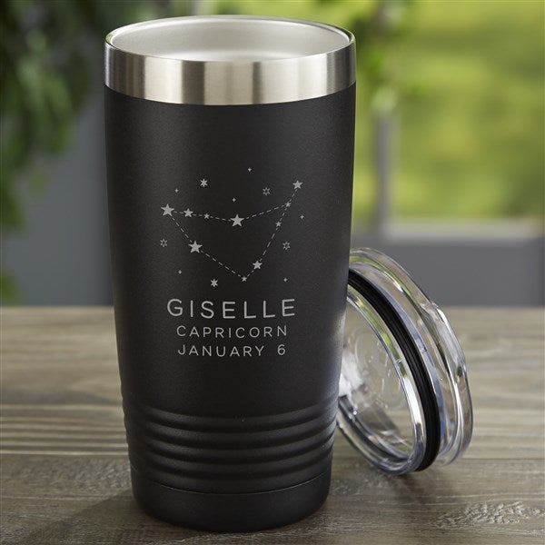 Zodiac Constellations Personalized 20 oz. Vacuum Insulated Stainless Steel Tumblers  - 39969