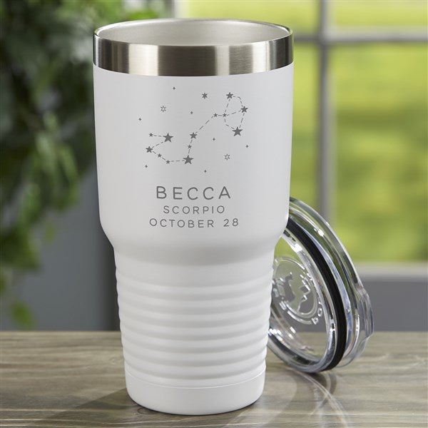 Zodiac Constellations Personalized 30 oz. Vacuum Insulated Stainless Steel Tumblers  - 39970