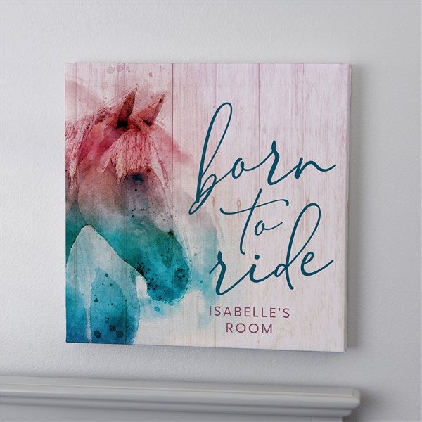 Born To Ride Horses Personalized Canvas  - 39971