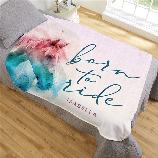 Born To Ride Horses Personalized Blankets  - 39972