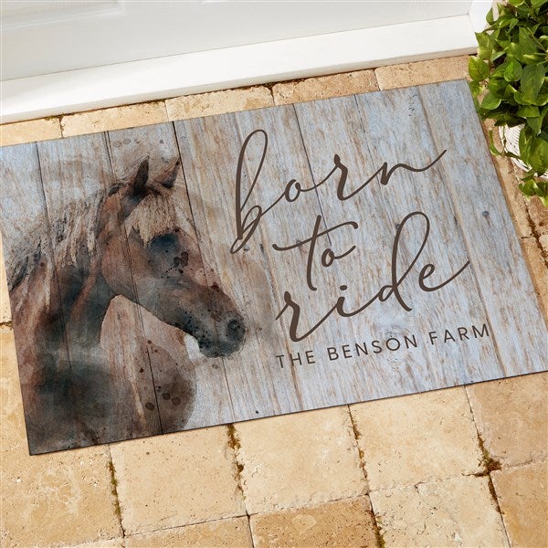 Born To Ride Horses Personalized Doormats