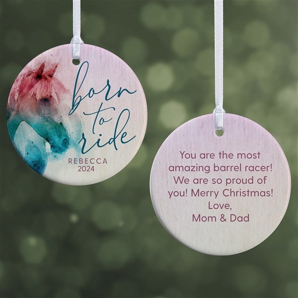 Born To Ride Horses Personalized Ornament  - 39978