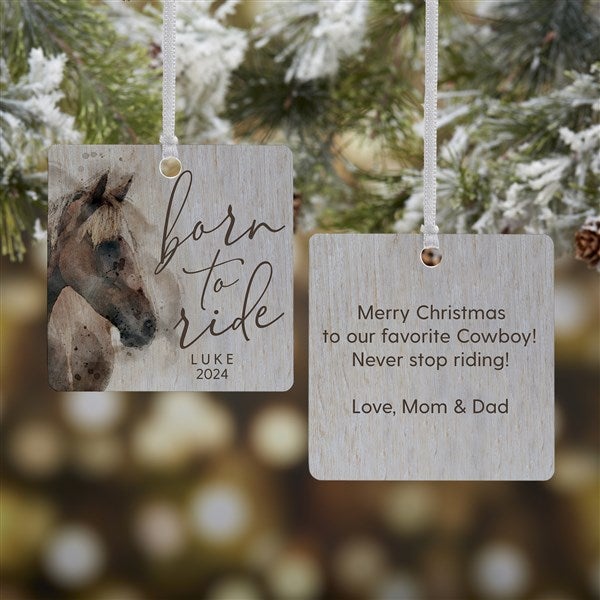Born To Ride Horses Personalized Ornament  - 39978