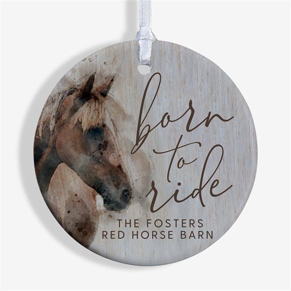 Born To Ride Horses Personalized Ornament  - 39978