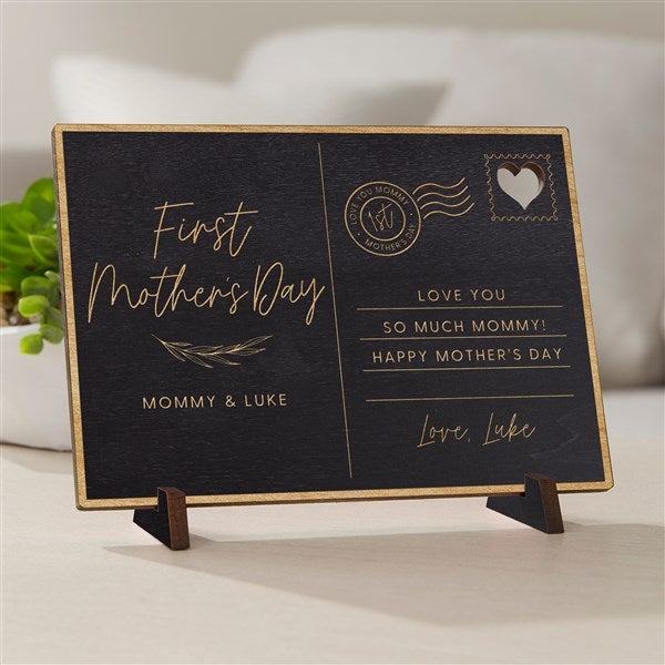 First Mother's Day Love Personalized Wood Postcard  - 40006