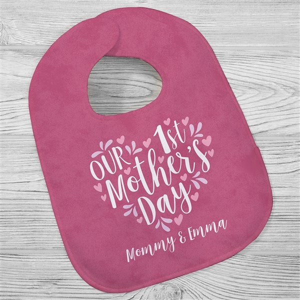 Our First Mother's Day Personalized Baby Bib  - 40014