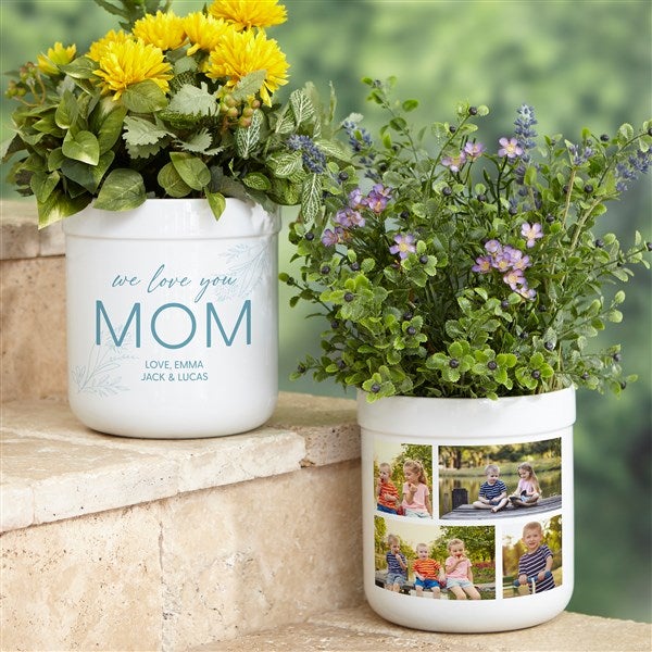 Her Memories Photo Collage Personalized Outdoor Flower Pot  - 40019