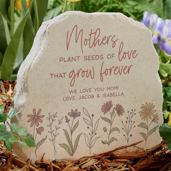 Love Blooms Here Personalized Standing Garden Stone  - 40027