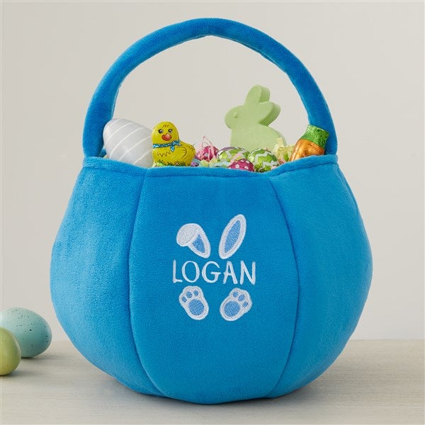 Easter Bunny Embroidered Plush Easter Treat Bag  - 40034