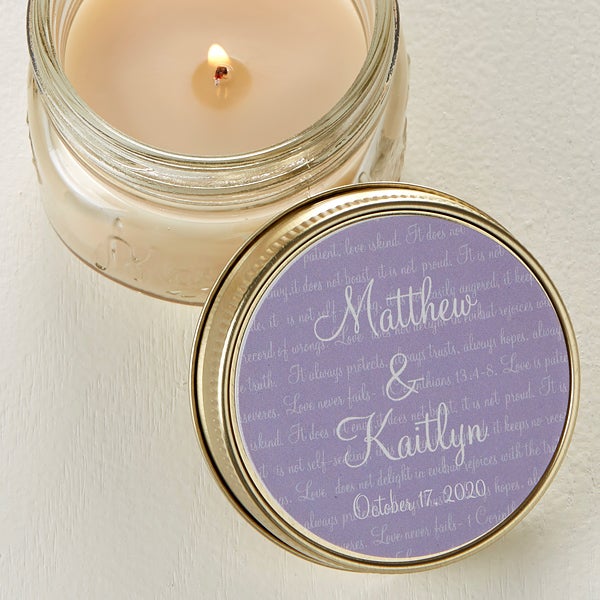 personalized candle wedding favors